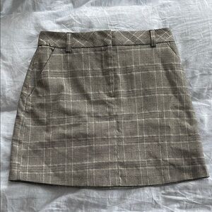 Vintage Y2K Miss Selfridge Plaid Mini Skirt Grey Silver Office Corporate Suit